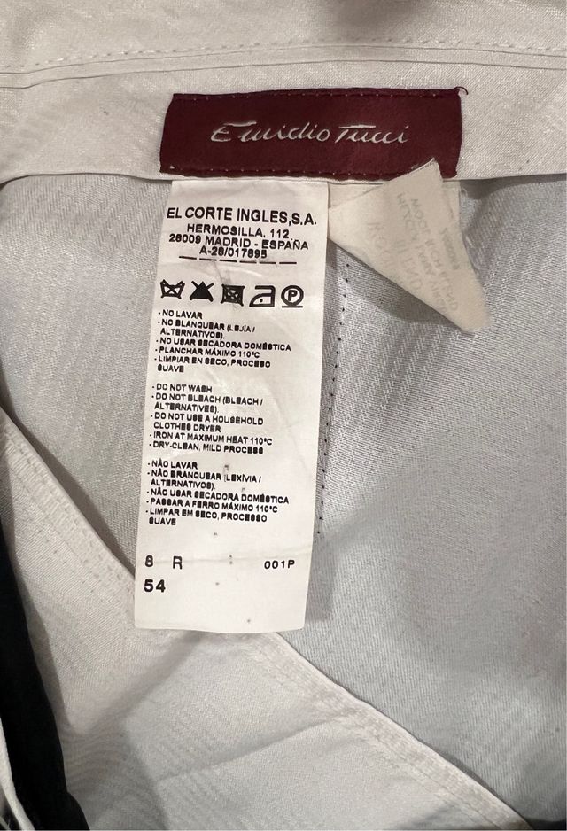 Pantalón hombre clásico Emilio Tucci negro