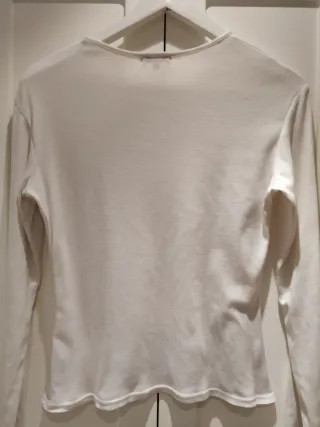 Camiseta DKNY Blanca con D Negra Talla S