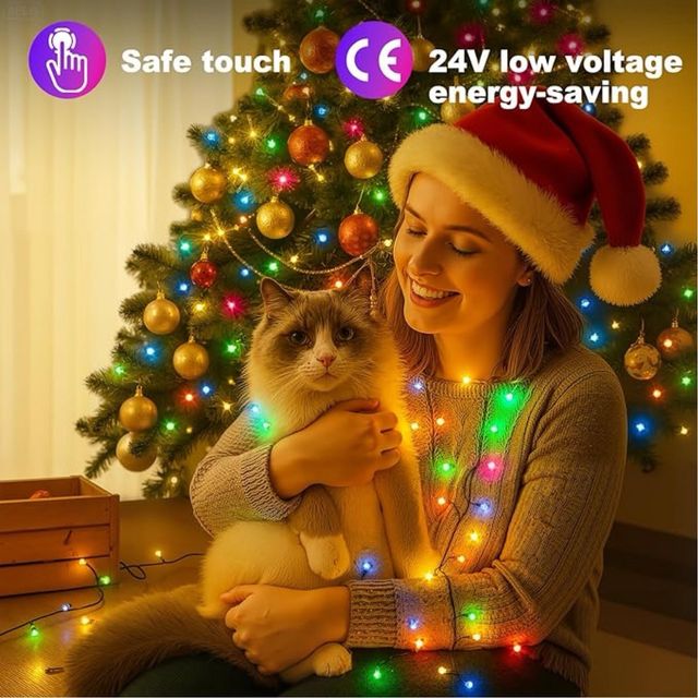 Luci natalizie ricaricabili Buudala 20m LED NUOVE