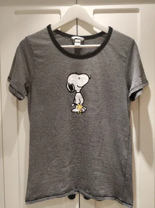Camiseta Snoopy H&M Rayas