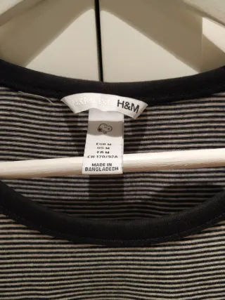 Camiseta Snoopy H&M Rayas