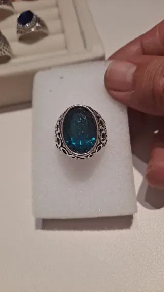 Anillo Tipo  Obispo Acero y Aleación Plata