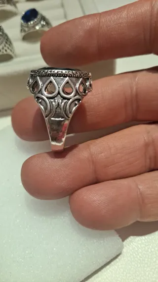 Anillo Tipo  Obispo Acero y Aleación Plata