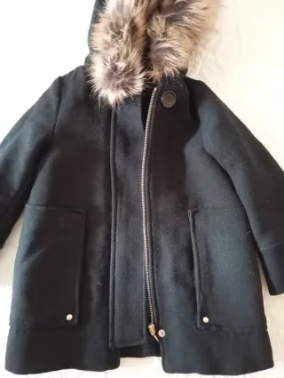 Abrigo Zara niña T6 azul marino 