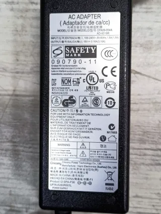 Transformador / Adaptador AC/DC 19V 3.16A Samsung