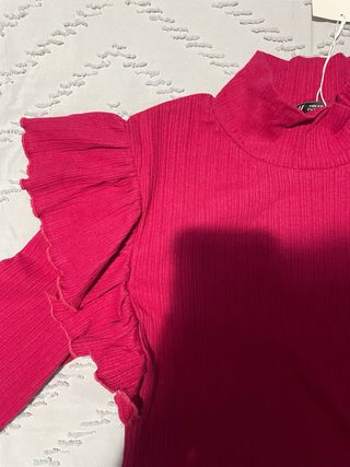 Blusa Zara Fucsia Talla M