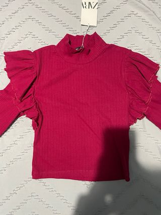 Blusa Zara Fucsia Talla M
