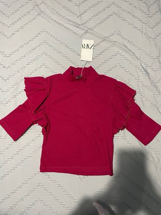 Blusa Zara Fucsia Talla M