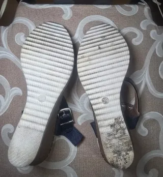 Sandalias de cuña azules Andarina Talla 39