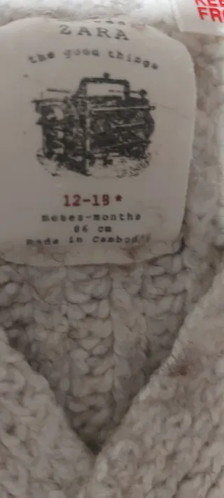 Chaqueta punto bebé