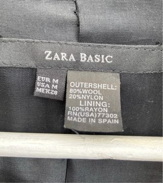 Abrigo Zara Negro Talla M