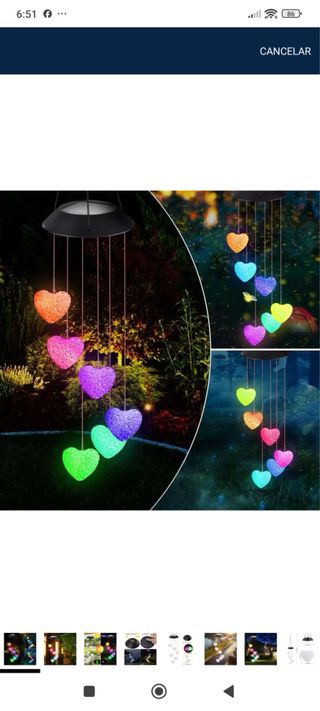 Luces Solares Corazón Nuevas