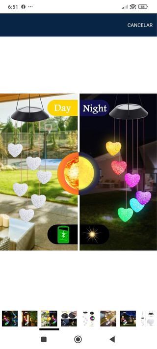 Luces Solares Corazón Nuevas