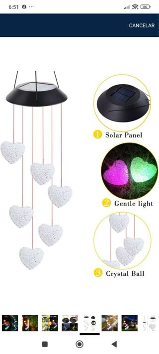 Luces Solares Corazón Nuevas