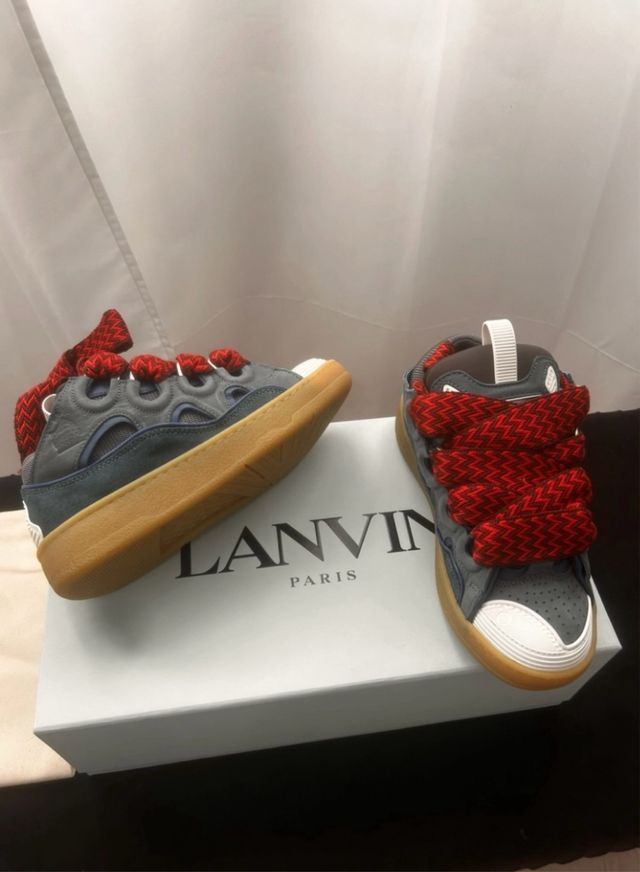 Lanvin Scarpe Grigie Rosse