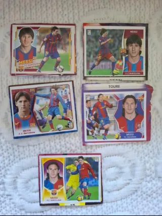 Lote 5 Cromos Messi FC Barcelona