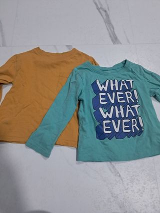 2 Camisetas Manga Larga Niño 