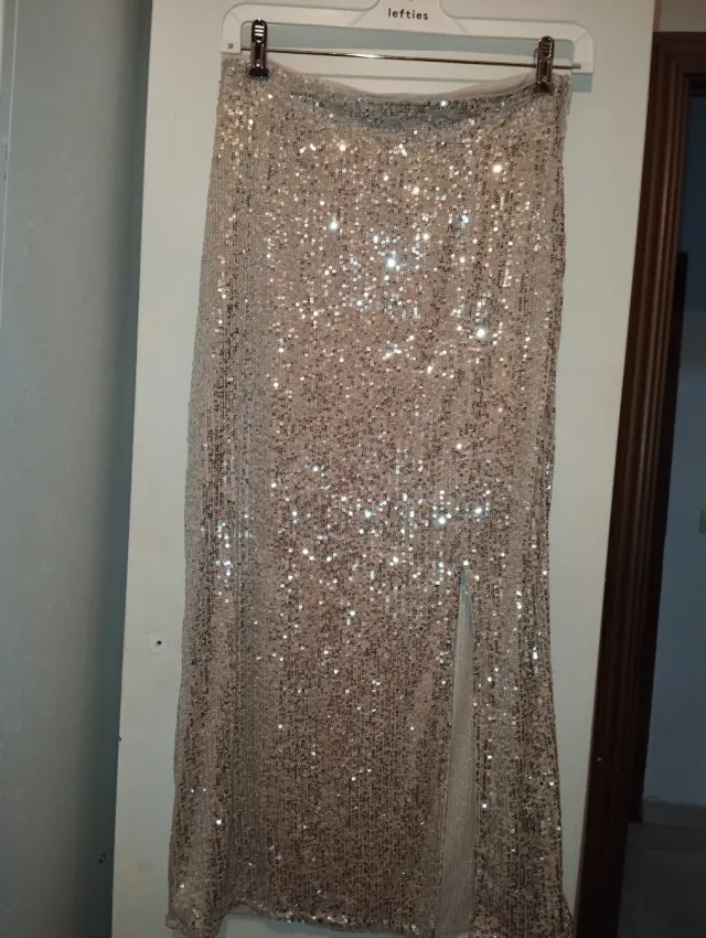 Falda Larga Lentejuelas H&M