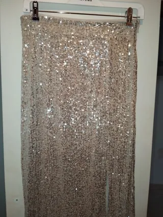 Falda Larga Lentejuelas H&M