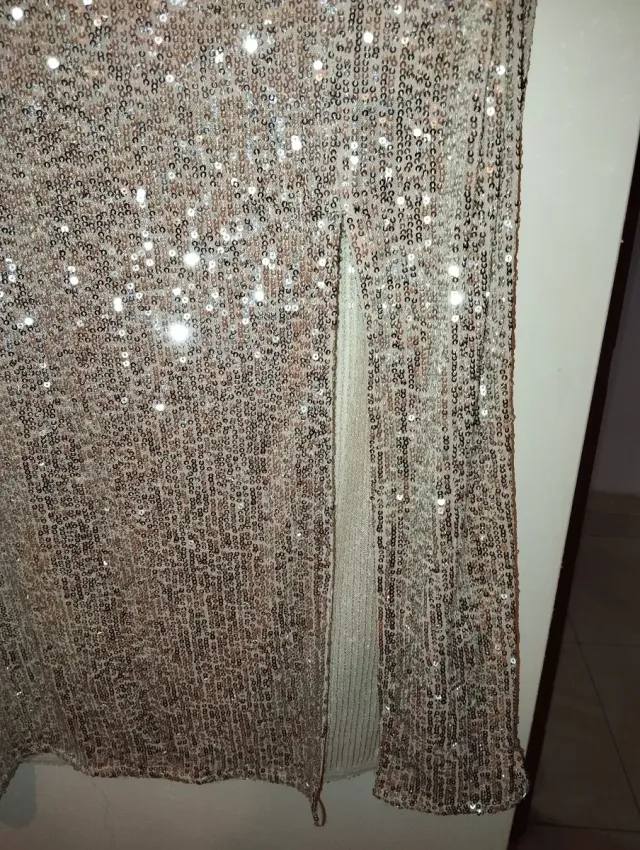 Falda Larga Lentejuelas H&M