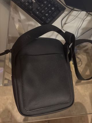 Bolso bandolera Lacoste negro hombre