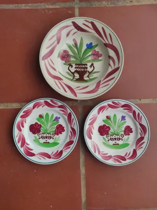 3 piatti antichi Sarraguemines