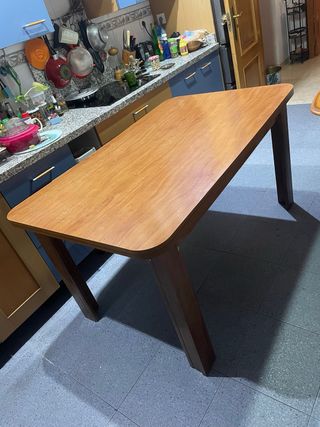 Mesa comedor extensible rectangular madera