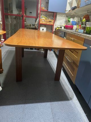 Mesa comedor extensible rectangular madera