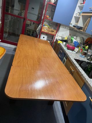 Mesa comedor extensible rectangular madera