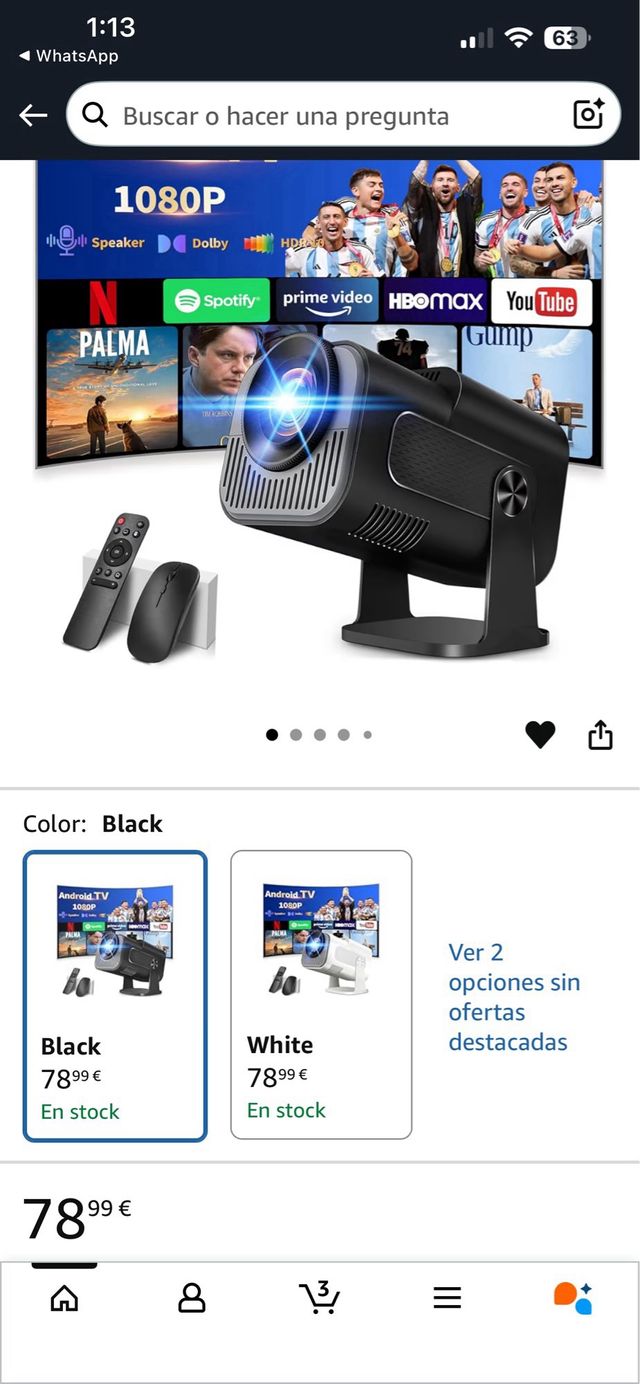 Proyector Nanote Negro