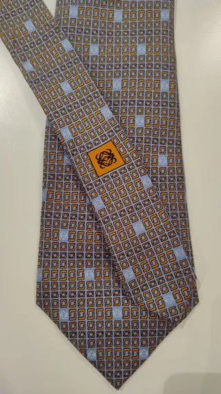 Corbata Loewe Azul y Naranja