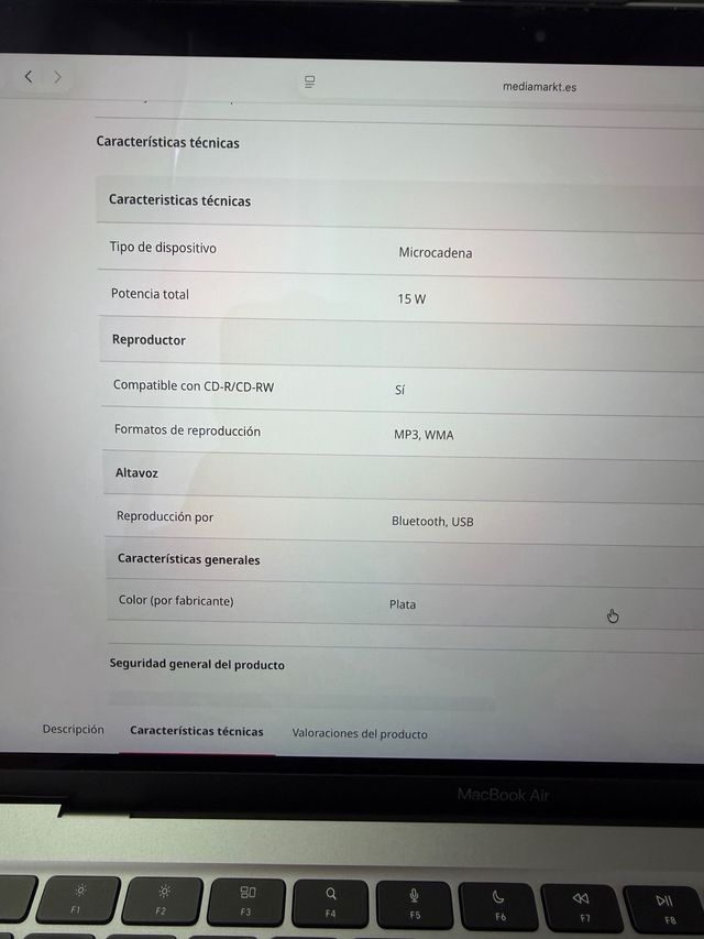 Microcadena Panasonic X-HM15BT-S-plata