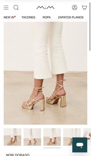 Sandalias MIM doradas tacón plataforma