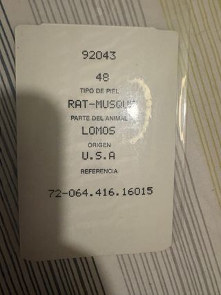 Abrigo de piel MUSQUE marrón