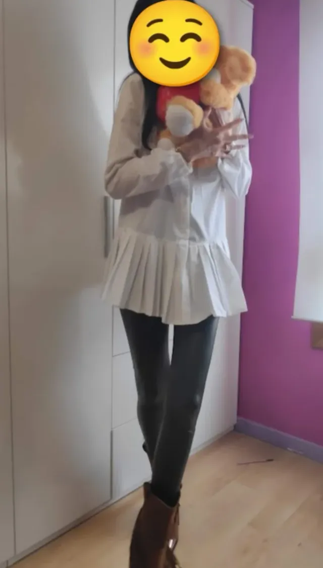 Legging polipiel verde oliva grisáceo