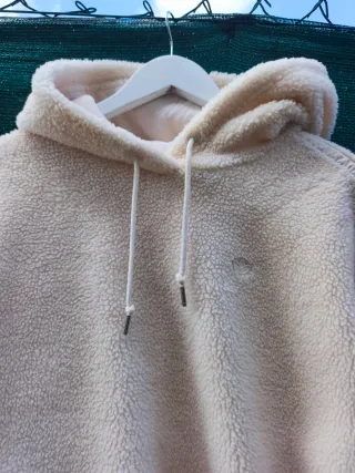Sudadera polar Adidas con capucha XS crema