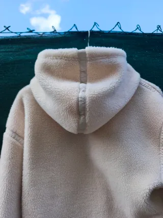 Sudadera polar Adidas con capucha XS crema