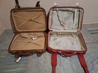 Maletas TAURO vintage LLAVES clásica POLIPIEL ORIG