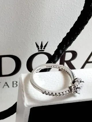 Anillo Pandora Corazón Plata blanco 