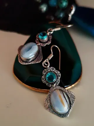 Pendientes Plata y Ópalo azul