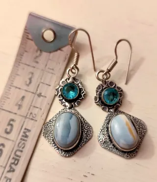 Pendientes Plata y Ópalo azul