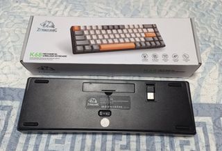 Teclado Mecánico Ziyoulang K68 Negro/Naranja