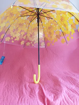 Paraguas transparentes con diseño de colores