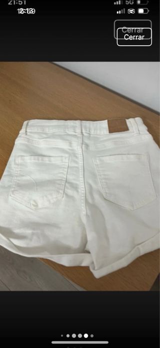 Shorts blancos vaqueros mujer
