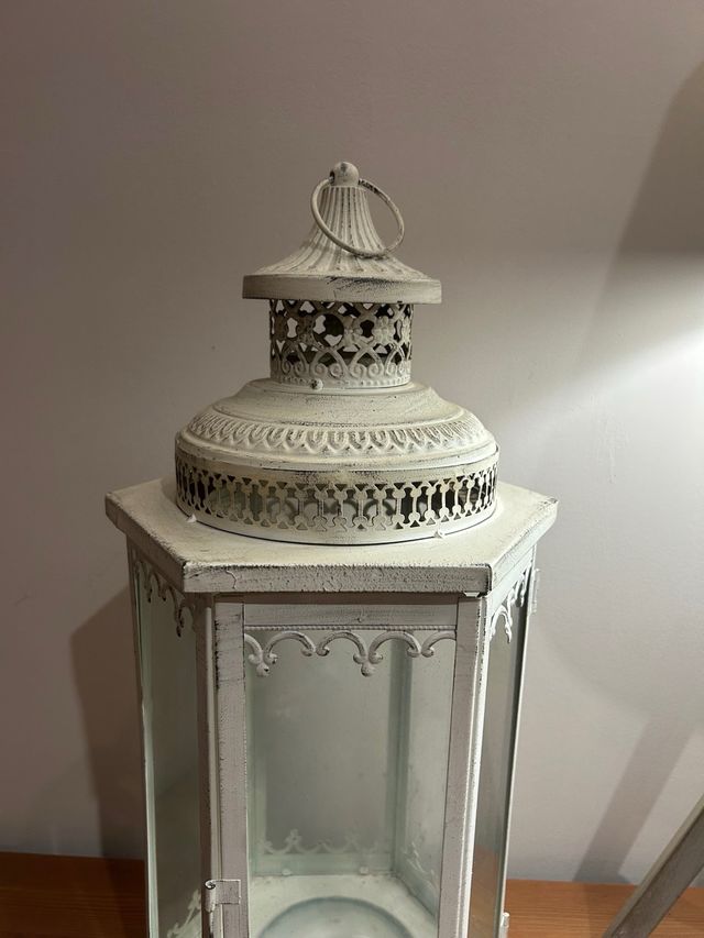 Lanterne in vetro e metallo (2 unità)