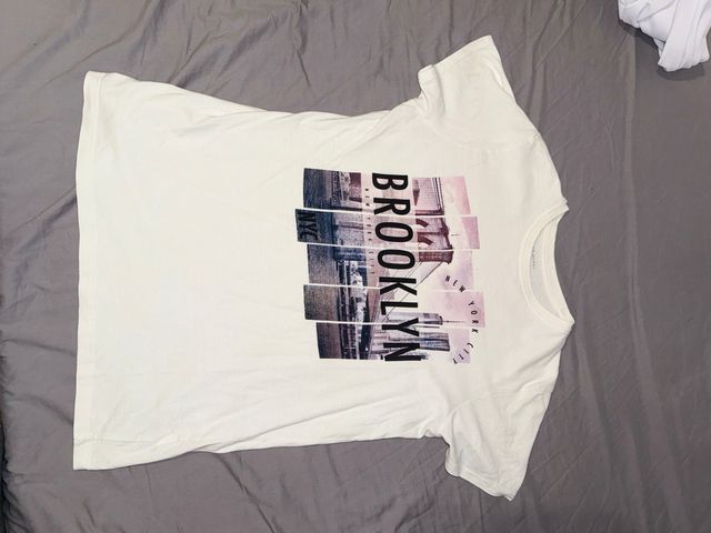 Camiseta Primark Blanca Brooklyn NYC