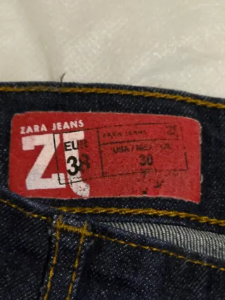 Pantalón Zara Slim Hombre Talla 38 Azul