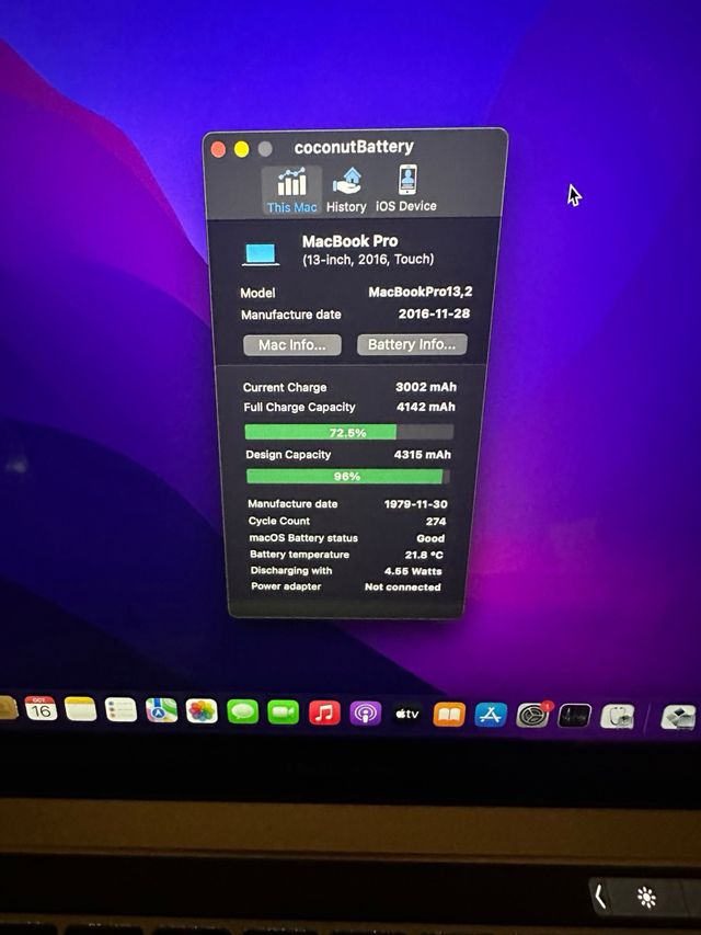 MacBook Pro 2017 16GB RAM Gris Espacial