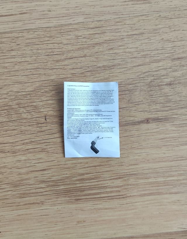 REPRODUCTOR MUSICA USB - RADIO COCHE