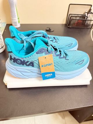Hoka M Clifton 9 Scarpe da Corsa Blu/Teal
